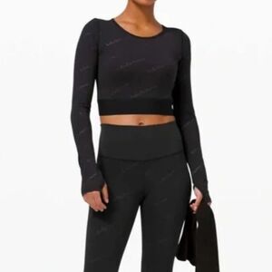 Lululemon Wundertrain Special Edition Long Sleeve Crop Top